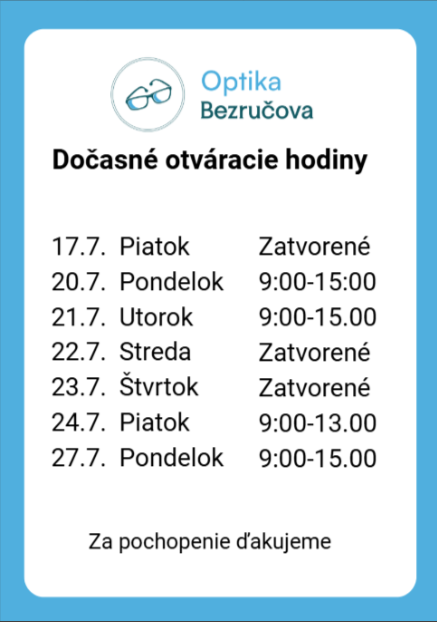 otvaracia doba