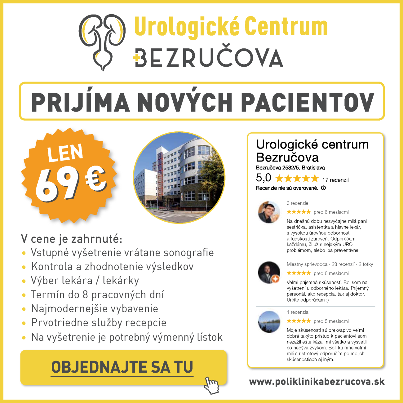 Prijímame nových pacientov